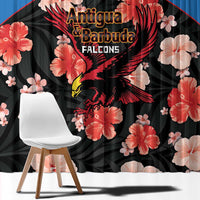 Antigua and Barbuda Cricket Window Curtain 2025 Go Falcons Tropical Style - Wonder Print Shop