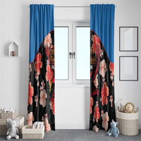 Antigua and Barbuda Cricket Window Curtain 2025 Go Falcons Tropical Style - Wonder Print Shop