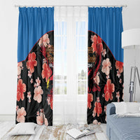 Antigua and Barbuda Cricket Window Curtain 2025 Go Falcons Tropical Style - Wonder Print Shop