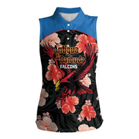 Custom Antigua and Barbuda Cricket Women Sleeveless Polo Shirt 2025 Go Falcons Tropical Style - Wonder Print Shop