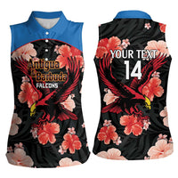 Custom Antigua and Barbuda Cricket Women Sleeveless Polo Shirt 2025 Go Falcons Tropical Style - Wonder Print Shop