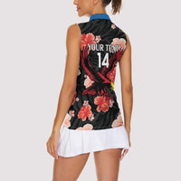 Custom Antigua and Barbuda Cricket Women Sleeveless Polo Shirt 2025 Go Falcons Tropical Style - Wonder Print Shop