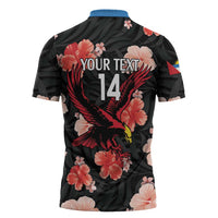 Custom Antigua and Barbuda Cricket Zipper Polo Shirt 2025 Go Falcons Tropical Style - Wonder Print Shop