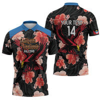 Custom Antigua and Barbuda Cricket Zipper Polo Shirt 2025 Go Falcons Tropical Style - Wonder Print Shop