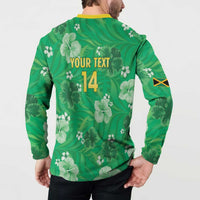 Custom Jamaica Cricket Button Sweatshirt Fi Wi Tallawahs Tropical Style - Wonder Print Shop