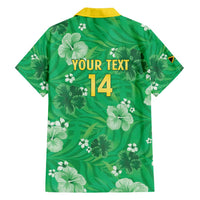 Custom Jamaica Cricket Family Matching Off Shoulder Maxi Dress and Hawaiian Shirt Fi Wi Tallawahs Tropical Style - Wonder Print Shop