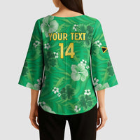 Custom Jamaica Cricket Kimono Sleeve Blouse Fi Wi Tallawahs Tropical Style - Wonder Print Shop