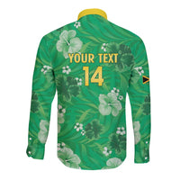 Custom Jamaica Cricket Long Sleeve Button Shirt Fi Wi Tallawahs Tropical Style - Wonder Print Shop