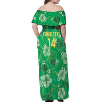 Custom Jamaica Cricket Off Shoulder Maxi Dress Fi Wi Tallawahs Tropical Style - Wonder Print Shop