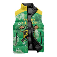 Custom Jamaica Cricket Sleeveless Puffer Jacket Fi Wi Tallawahs Tropical Style - Wonder Print Shop