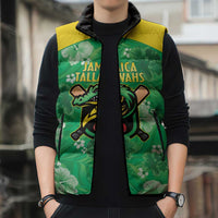 Custom Jamaica Cricket Sleeveless Puffer Jacket Fi Wi Tallawahs Tropical Style - Wonder Print Shop