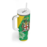 Custom Jamaica Cricket Tumbler With Handle Fi Wi Tallawahs Tropical Style - Wonder Print Shop