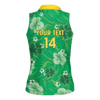 Custom Jamaica Cricket Women Sleeveless Polo Shirt Fi Wi Tallawahs Tropical Style - Wonder Print Shop