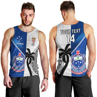 Custom Fiji And Samoa Rugby Men Tank Top 2023 World Cup Samoan Mix Tapa Pattern - Wonder Print Shop