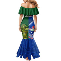 Samoa And Ireland Rugby Mermaid Dress 2023 World Cup Manu Samoa With Shamrocks - Wonder Print Shop
