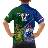 Custom Samoa And Ireland Rugby Hawaiian Shirt 2023 World Cup Manu Samoa With Shamrocks - Wonder Print Shop