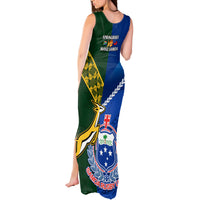 Samoa And South Africa Rugby Tank Maxi Dress 2023 World Cup Manu Samoa With Springboks - Wonder Print Shop