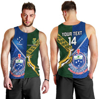 Custom Samoa And South Africa Rugby Men Tank Top 2023 World Cup Manu Samoa With Springboks - Wonder Print Shop