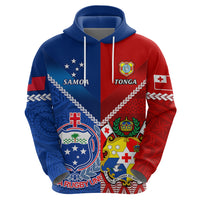 Samoa And Tonga Rugby Hoodie 2023 World Cup Manu Samoa With Ikale Tahi - Wonder Print Shop