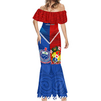 Custom Samoa And Tonga Rugby Mermaid Dress 2023 World Cup Manu Samoa With Ikale Tahi - Wonder Print Shop