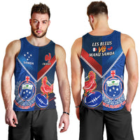 Samoa And France Rugby Men Tank Top 2023 World Cup Manu Samoa With Les Bleus - Wonder Print Shop