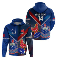 Custom Samoa And France Rugby Hoodie 2023 World Cup Manu Samoa With Les Bleus - Wonder Print Shop