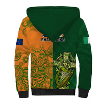 Australia And Ireland Rugby Sherpa Hoodie 2023 World Cup Walllabies With Shamrocks - Wonder Print Shop