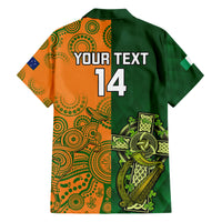 Custom Australia And Ireland Rugby Hawaiian Shirt 2023 World Cup Walllabies With Shamrocks - Wonder Print Shop