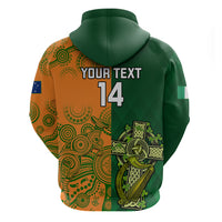 Custom Australia And Ireland Rugby Hoodie 2023 World Cup Walllabies With Shamrocks - Wonder Print Shop