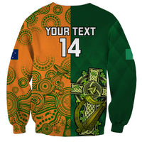 Custom Australia And Ireland Rugby Sweatshirt 2023 World Cup Walllabies With Shamrocks - Wonder Print Shop