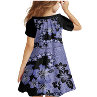 Purple Hawaii Family Matching Mermaid Dress and Hawaiian Shirt Tapa Cloth Mix Tropical Flowers Pastel Vibes - Wonder Print Shop