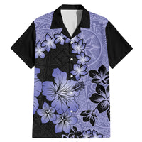 Purple Hawaii Family Matching Mermaid Dress and Hawaiian Shirt Tapa Cloth Mix Tropical Flowers Pastel Vibes - Wonder Print Shop