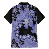 Purple Hawaii Family Matching Mermaid Dress and Hawaiian Shirt Tapa Cloth Mix Tropical Flowers Pastel Vibes - Wonder Print Shop