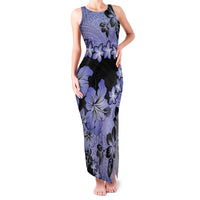 Purple Hawaii Family Matching Tank Maxi Dress and Hawaiian Shirt Tapa Cloth Mix Tropical Flowers Pastel Vibes - Wonder Print Shop