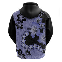Purple Hawaii Hoodie Tapa Cloth Mix Tropical Flowers Pastel Vibes - Wonder Print Shop