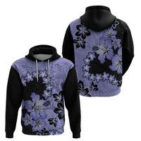 Purple Hawaii Hoodie Tapa Cloth Mix Tropical Flowers Pastel Vibes - Wonder Print Shop