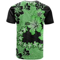 Green Hawaii T Shirt Tapa Cloth Mix Tropical Flowers Pastel Vibes - Wonder Print Shop