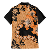 Orange Hawaii Family Matching Mermaid Dress and Hawaiian Shirt Tapa Cloth Mix Tropical Flowers Pastel Vibes - Wonder Print Shop