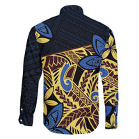 Polynesia Fabric Family Matching Short Sleeve Bodycon Dress and Hawaiian Shirt Polynesian Tribal With Frangipani Flowers - Wonder Print Shop