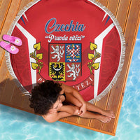 Czech Republic Restoration Day Beach Blanket Czechia Pravda Vitezi - Wonder Print Shop