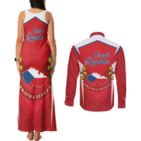 Czech Republic Restoration Day Couples Matching Tank Maxi Dress and Long Sleeve Button Shirt Czechia Pravda Vitezi - Wonder Print Shop