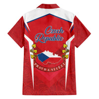 Czech Republic Restoration Day Family Matching Off The Shoulder Long Sleeve Dress and Hawaiian Shirt Czechia Pravda Vitezi - Wonder Print Shop