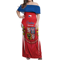 Czech Republic Restoration Day Off Shoulder Maxi Dress Czechia Pravda Vitezi - Wonder Print Shop
