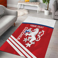 Custom Czech Republic Football Area Rug Go Czechia - Sporty Style - Wonder Print Shop