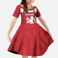 Custom Czech Republic Football Family Matching Mermaid Dress and Hawaiian Shirt Go Czechia - Sporty Style - Wonder Print Shop