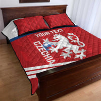 Custom Czech Republic Football Quilt Bed Set Go Czechia - Sporty Style - Wonder Print Shop