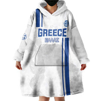 Custom Greece Football Wearable Blanket Hoodie Go Ethniki - Sporty Style - Wonder Print Shop