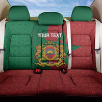 Personalised Morocco Back Car Seat Cover Moroccan Green Star With Moorish Pattern - Wonder Print Shop