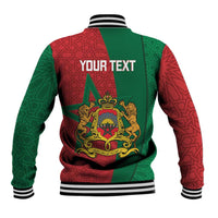 Personalised Morocco Baseball Jacket Moroccan Green Star With Moorish Pattern - Wonder Print Shop