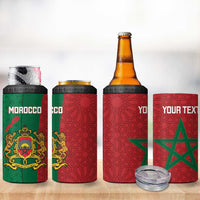 Personalised Morocco 4 in 1 Can Cooler Tumbler Moroccan Green Star With Moorish Pattern - Wonder Print Shop